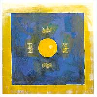 Gegenwart, eine Kunstkarte von Peter Weibel